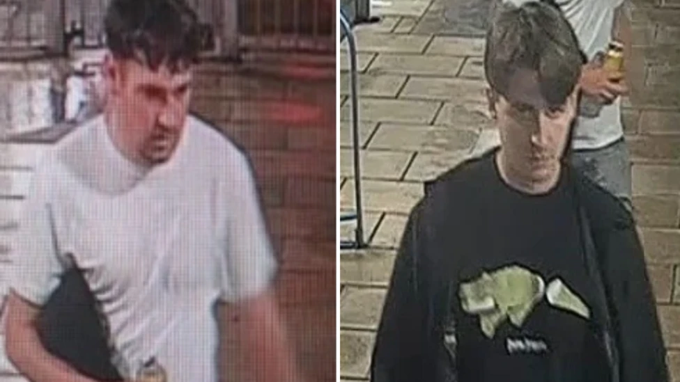 Police appeal to identify two men who are thought to have been behind an attack in Stafford